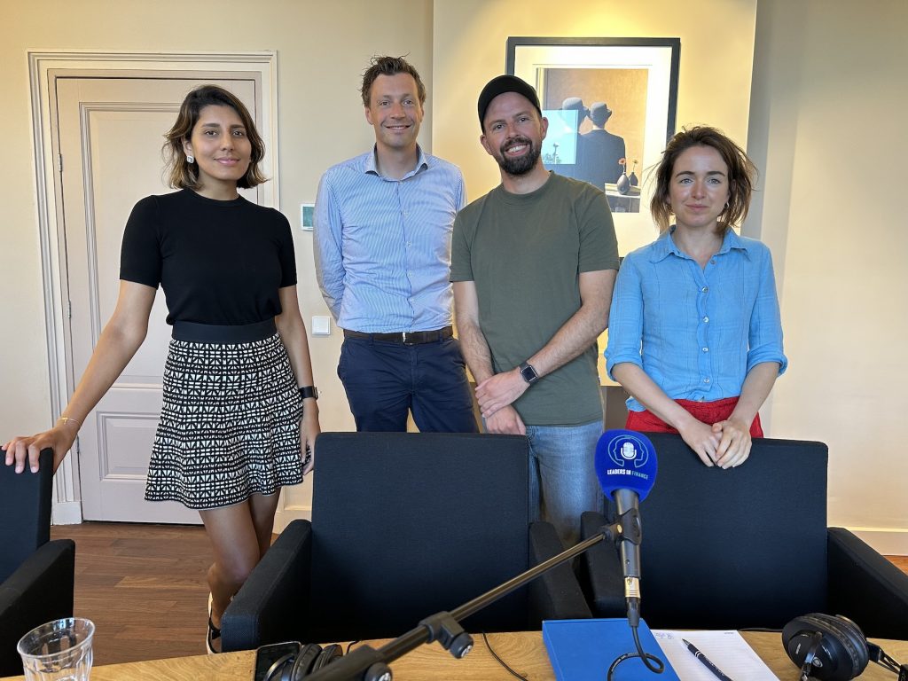 Anneka Treon (Van Lanschot Kempen), Laurens de Vos (ING), Ezra de Korte (Rabobank) and Julia van Boven (ABN AMRO) in the run up to the FLAIRS event.